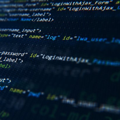 Code-Bildschirm-Pentest Code auf einem Bildschirm