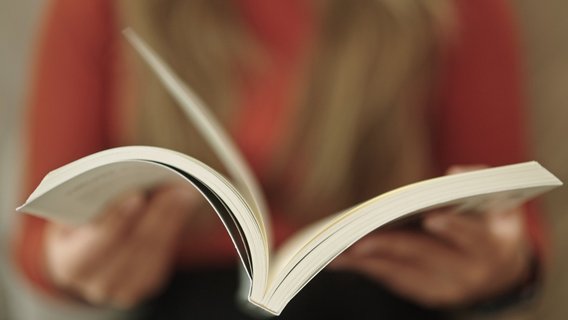Buch-umblättern-lesen Offenes Buch